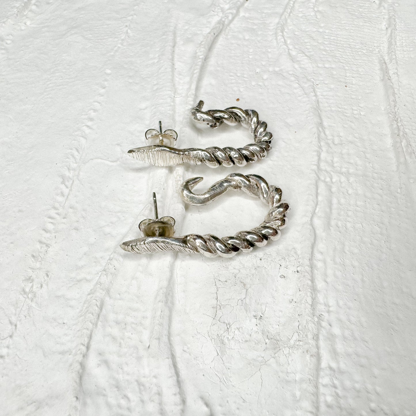Free-Hand Braided Snake Earrings