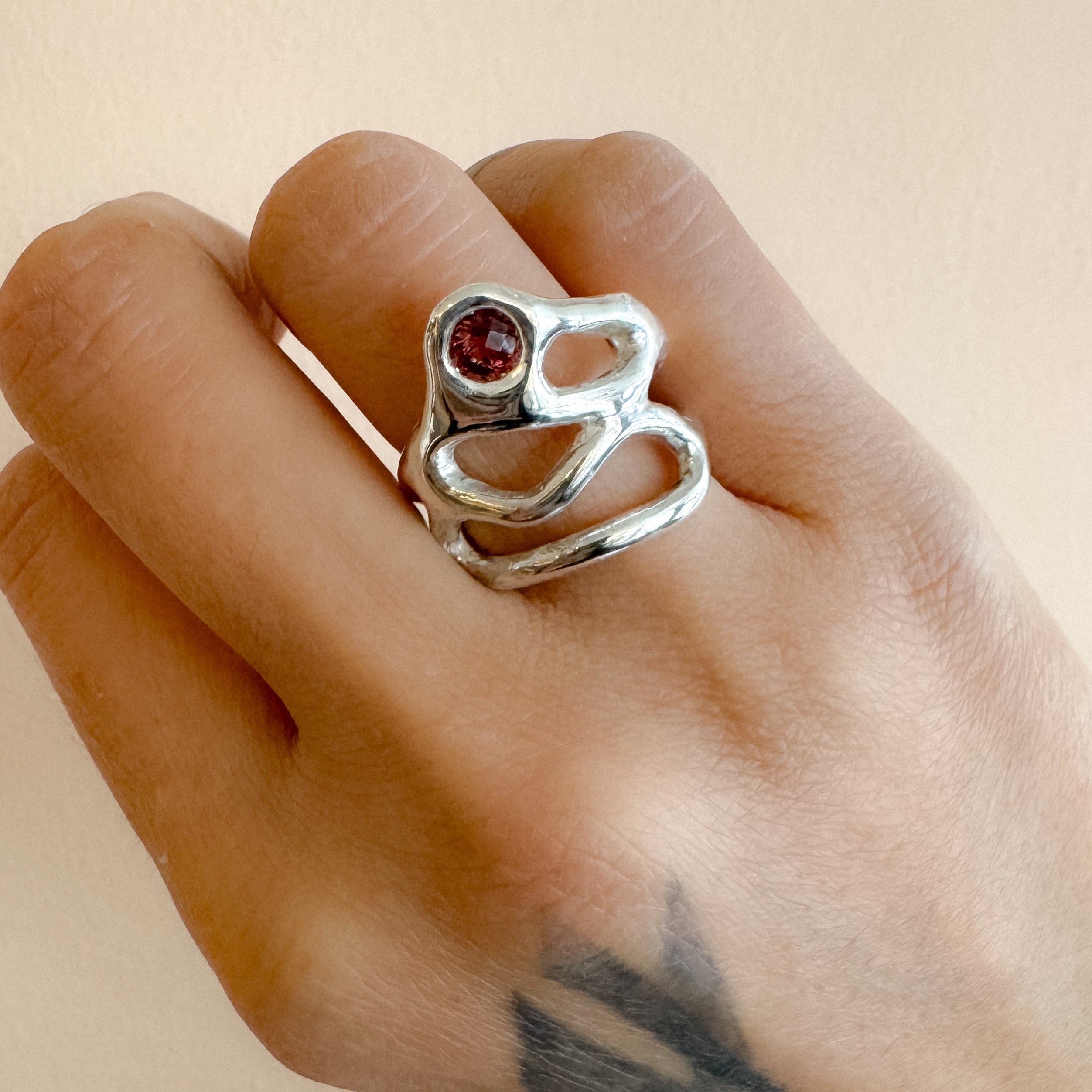 Free-Hand Abstract Form Ring