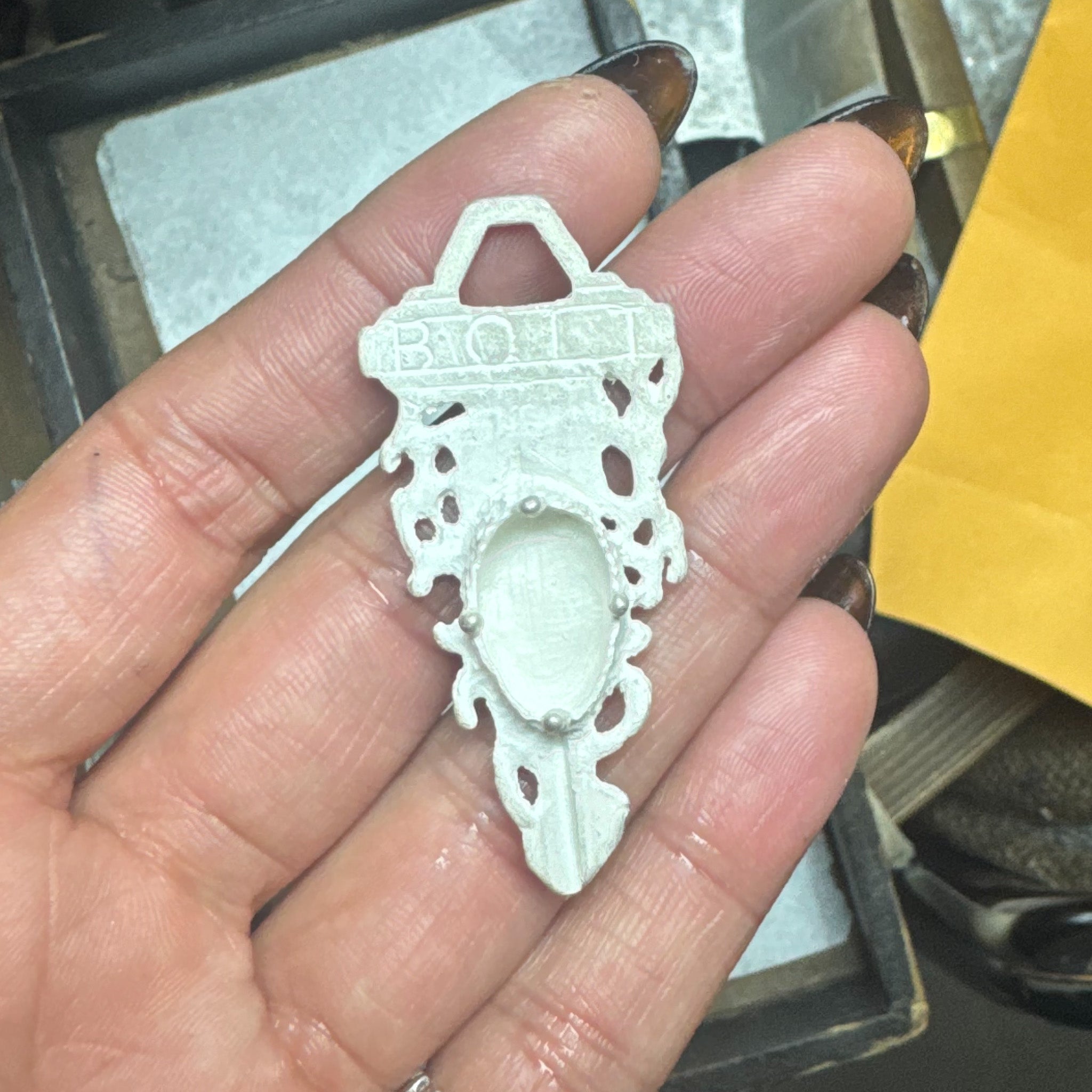 A key with Petoskey stone Bracelet.