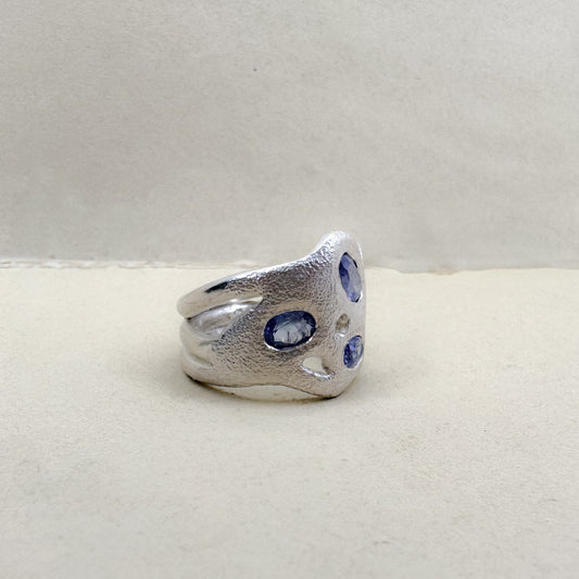 Free-Hand Tanzanite Gemstone Ring