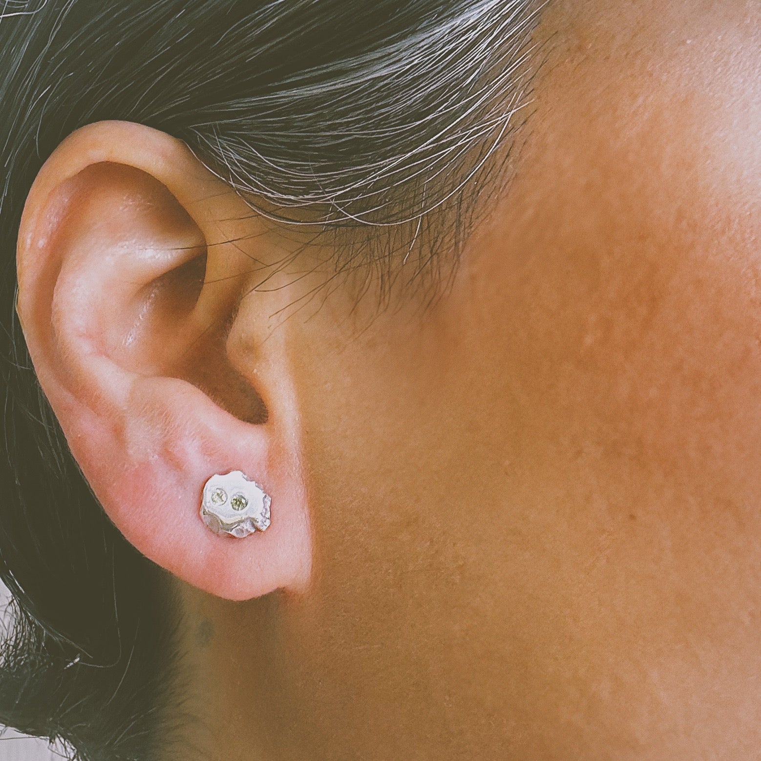 Rough Rock Stud Earrings