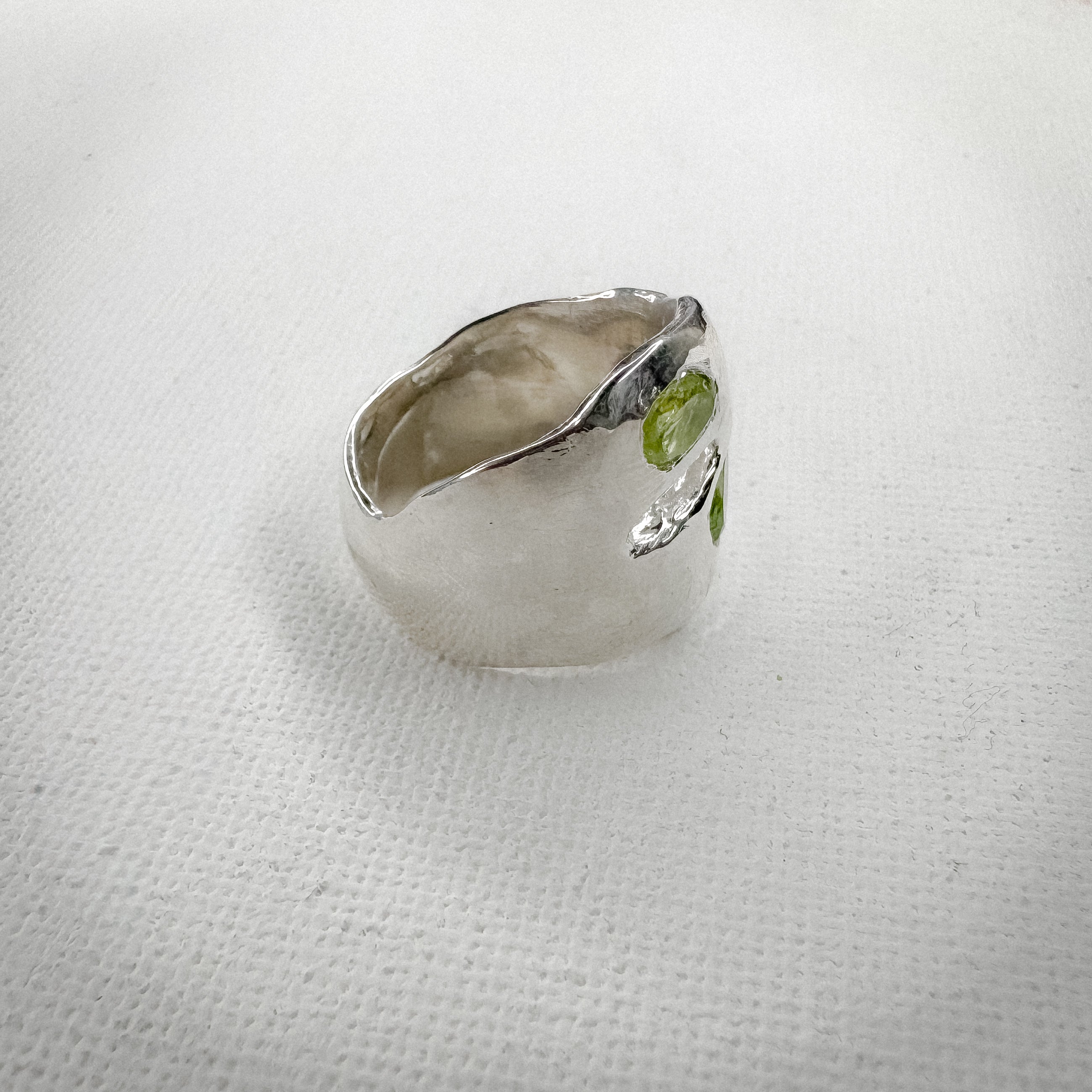 Three peridots Ring