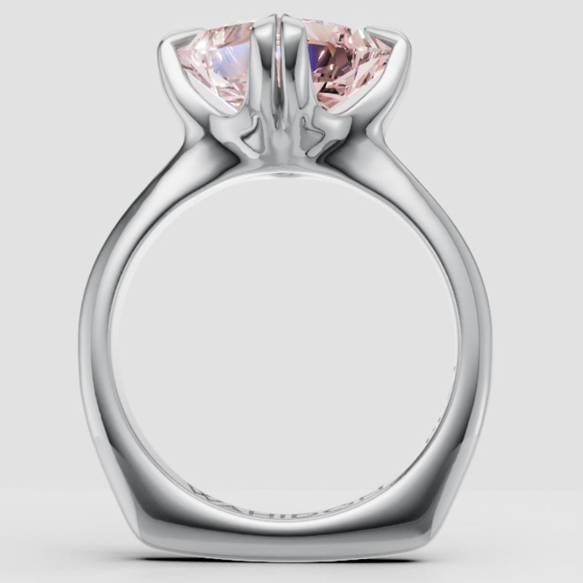 Princess-Cut Engagement Ring in Platinum