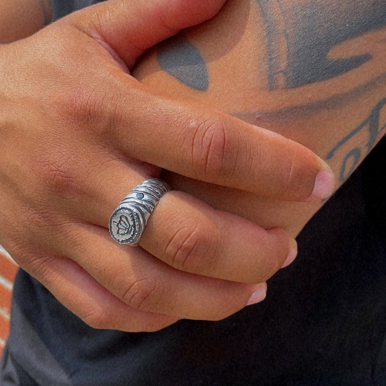 Jordanian Crown Symbol signet Ring