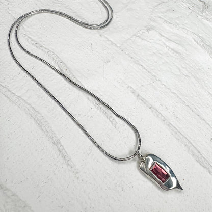 Bubble Pink Tourmaline Necklace