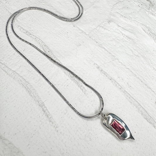 Bubble Pink Tourmaline Necklace
