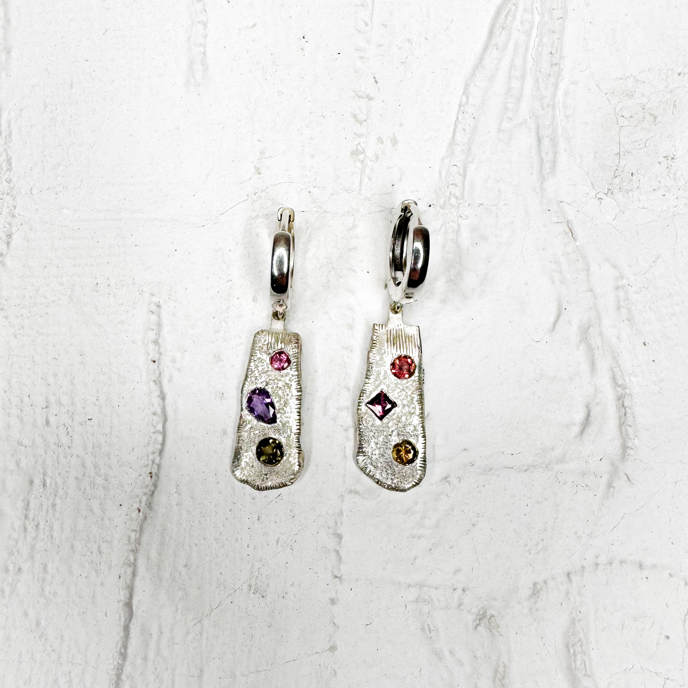 Multi-Colored Tourmalines Drop Earrings