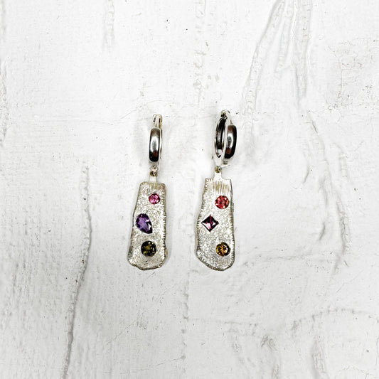 Multi-Colored Tourmalines Drop Earrings