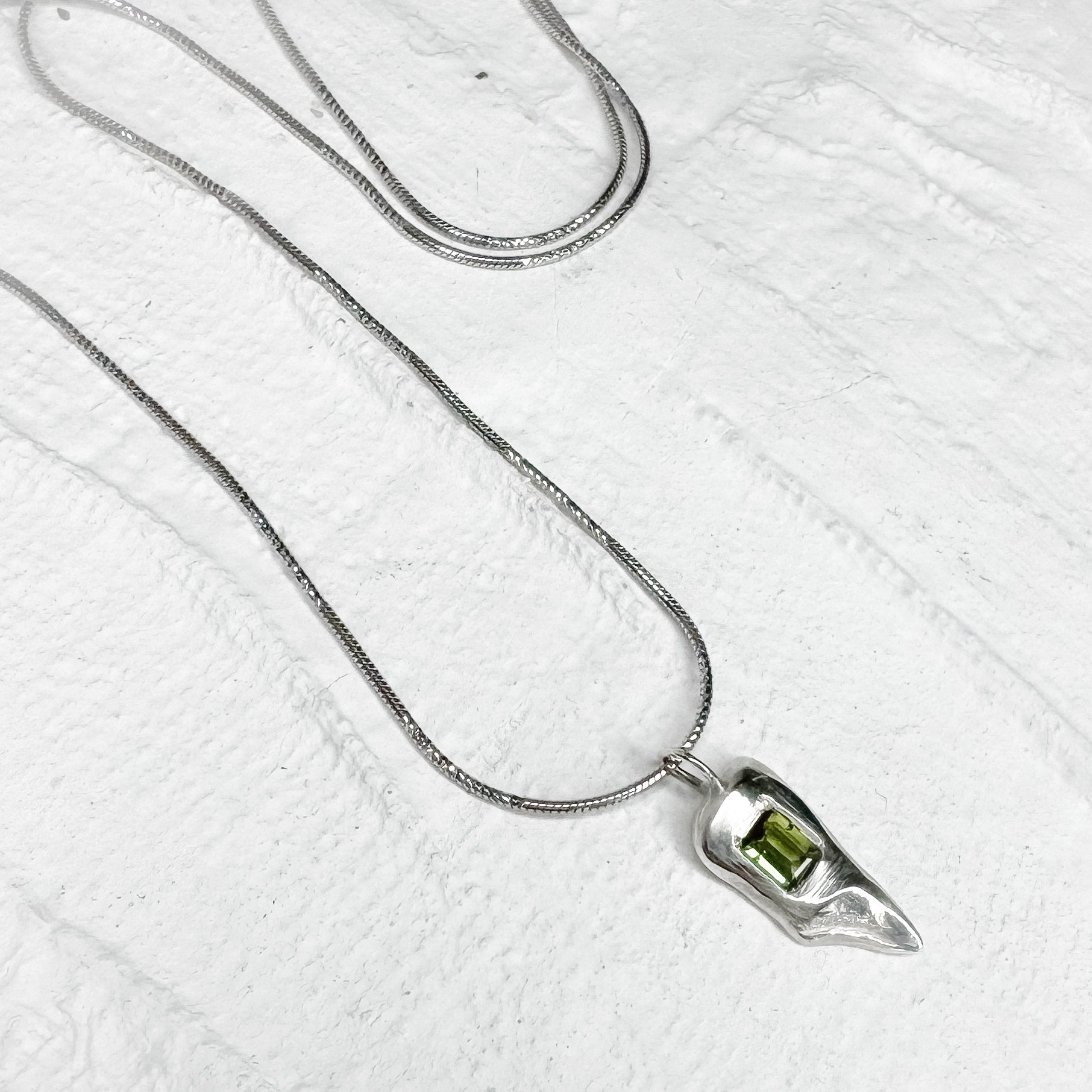 Bubble Green Tourmaline Necklace
