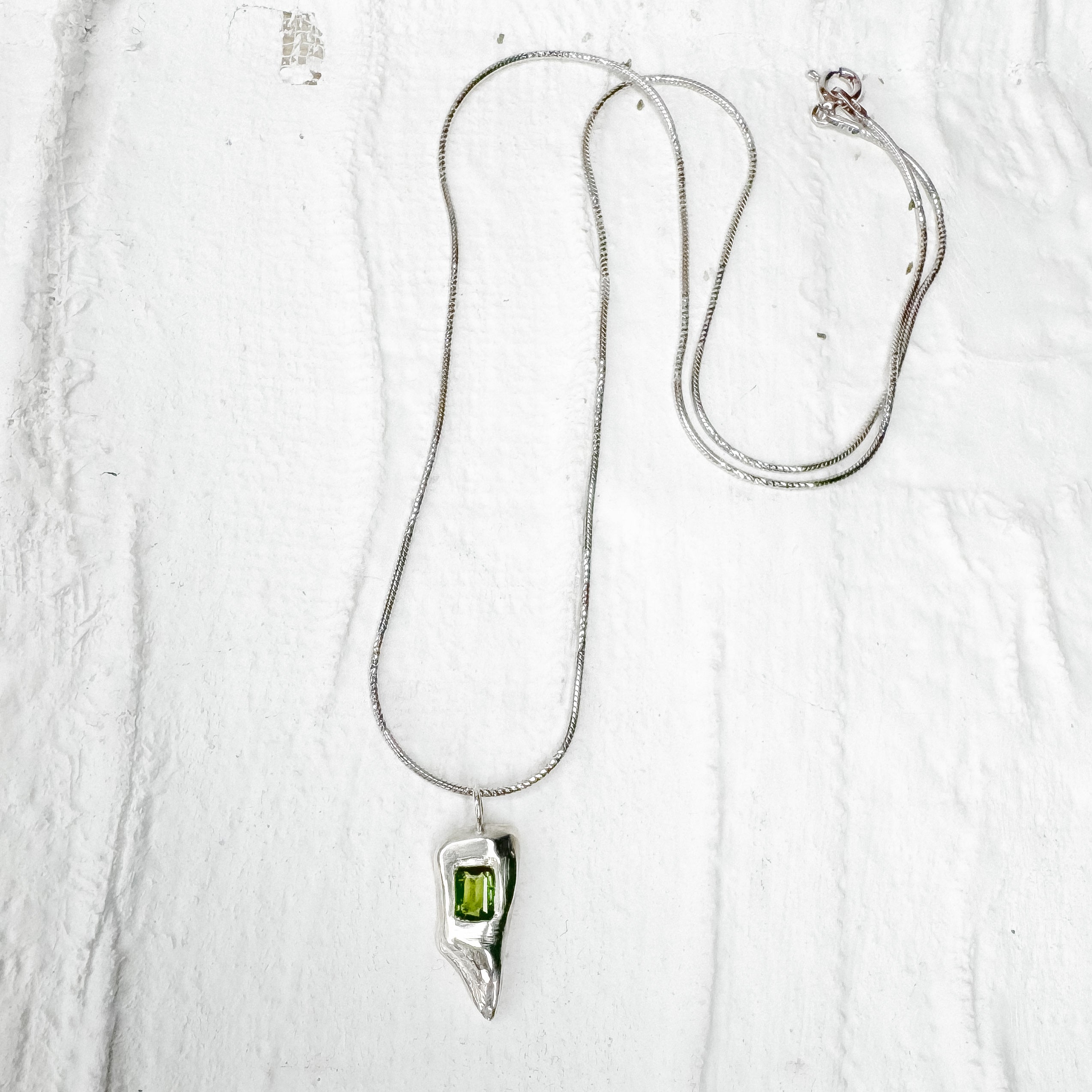 Bubble Green Tourmaline Necklace