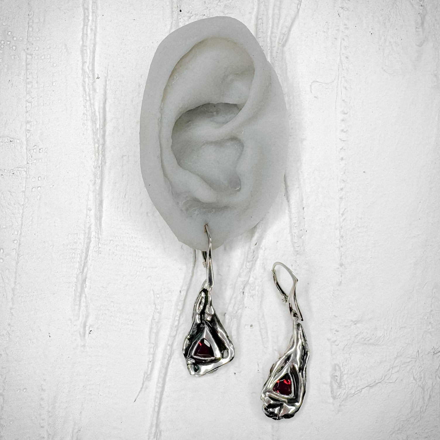 Free -Hand Drop Fold Earrings