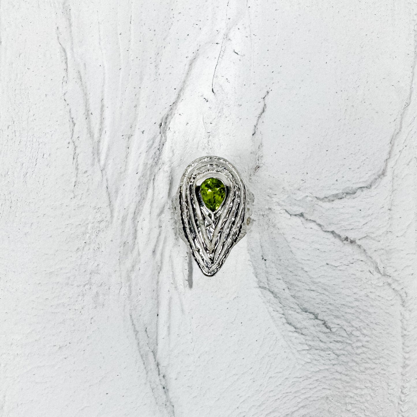 Green Feather Ring