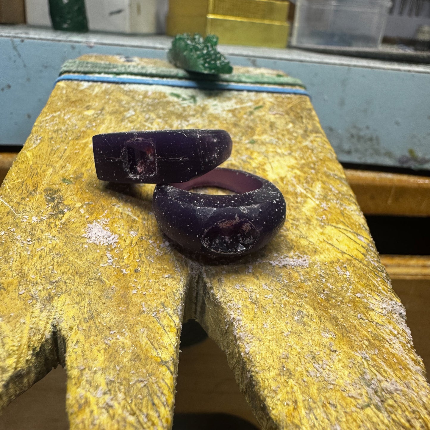 Double Aqua Spinel Ring