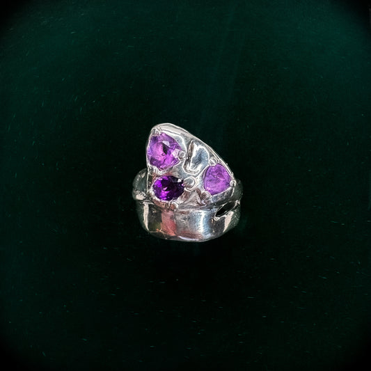 Trio Amethyst Ring