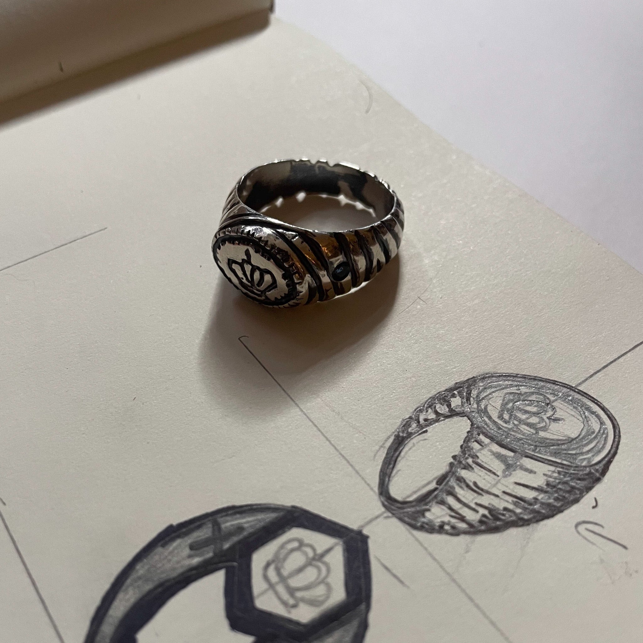 Jordanian Crown Symbol signet Ring