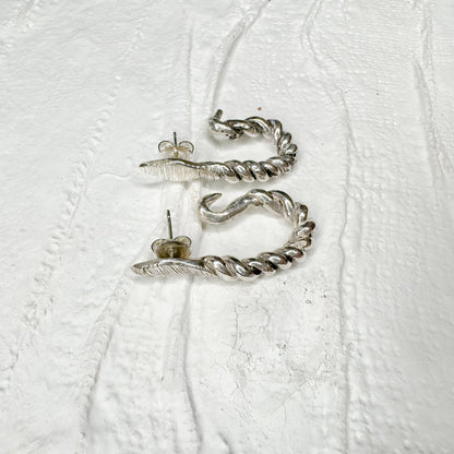 Free-Hand Braided Snake Earrings