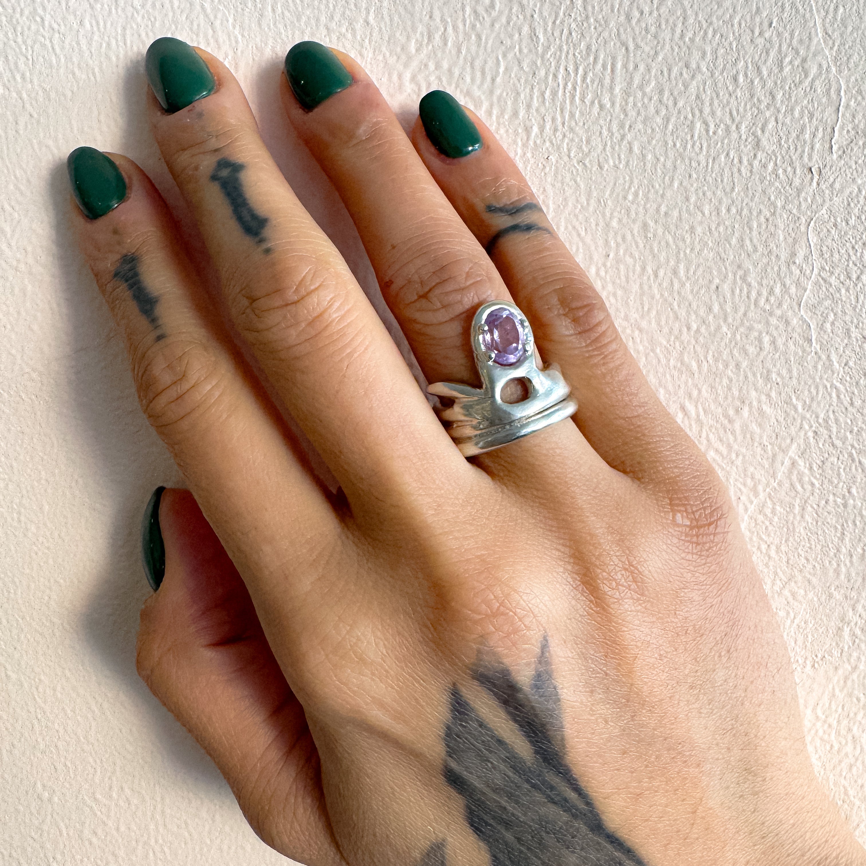 Free- Hand Bellflower Ring