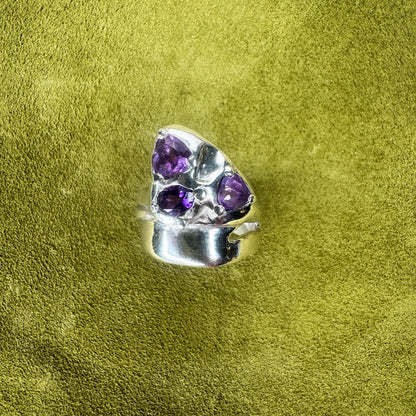 Trio Amethyst Ring