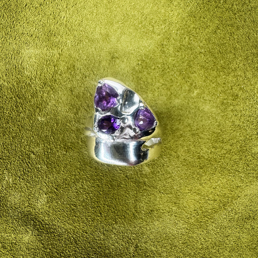 Trio Amethyst Ring