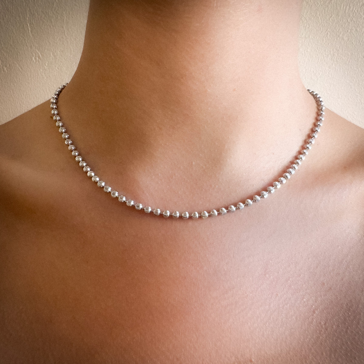 Textured Diamond Cut Ball Chain