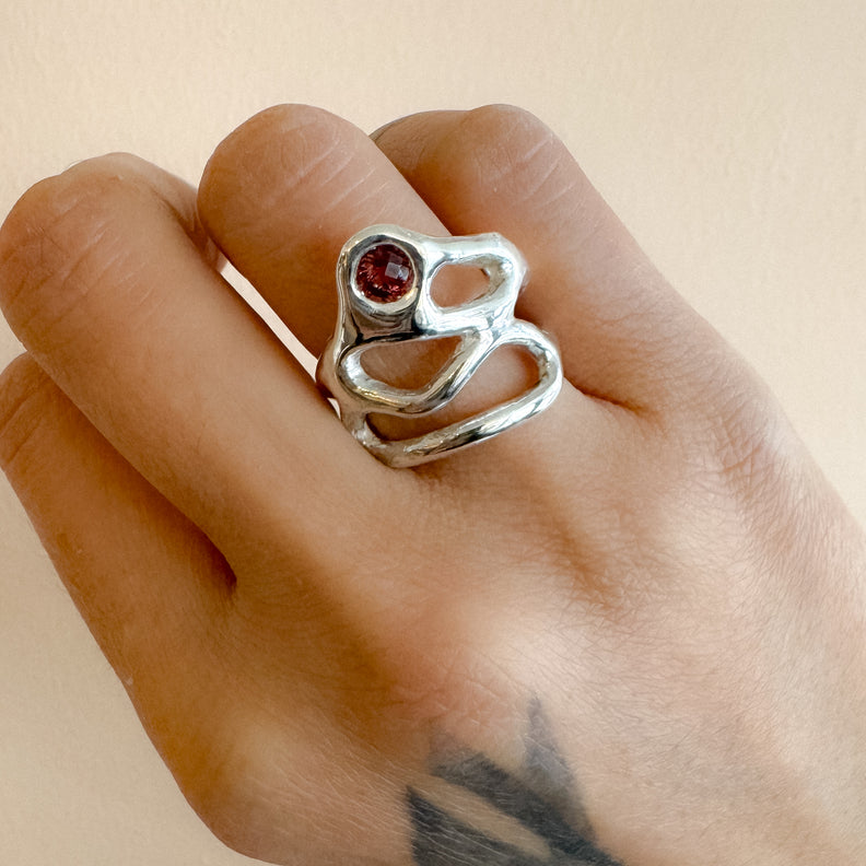 Free-Hand Abstract Form Ring