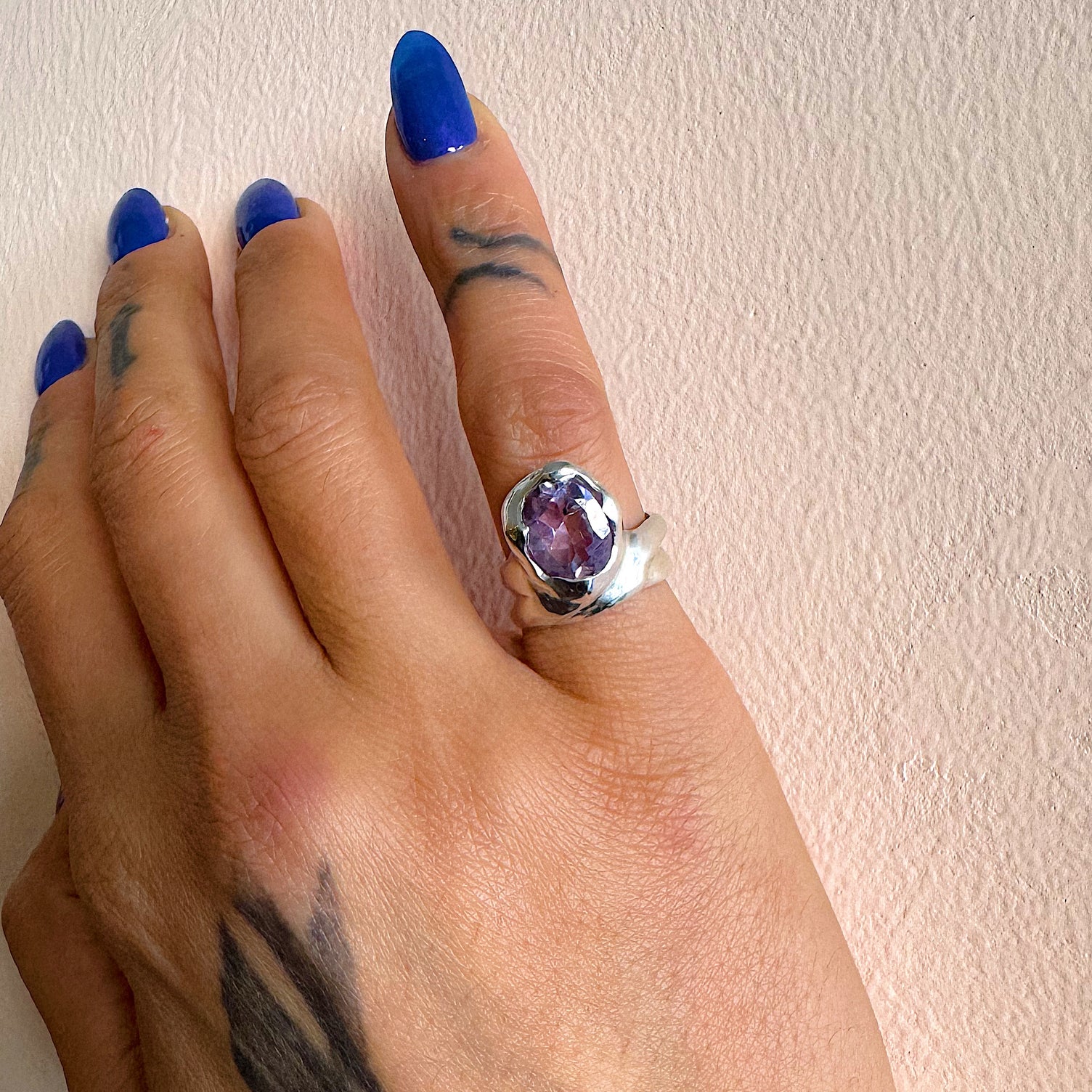 Irregular Amethyst Ring