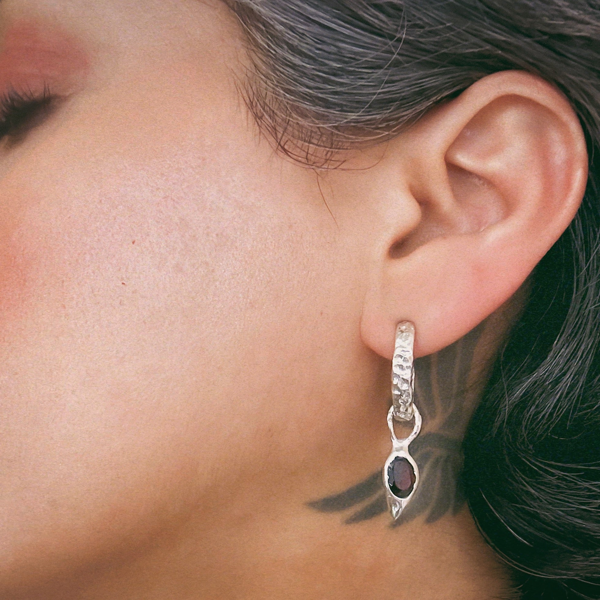 Tear Drop Charm Earrings Set