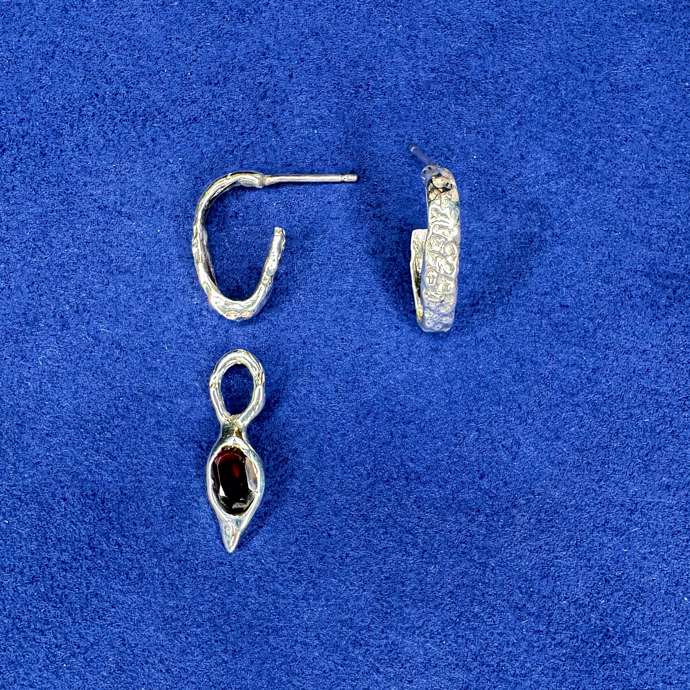 Tear Drop Charm Earrings Set