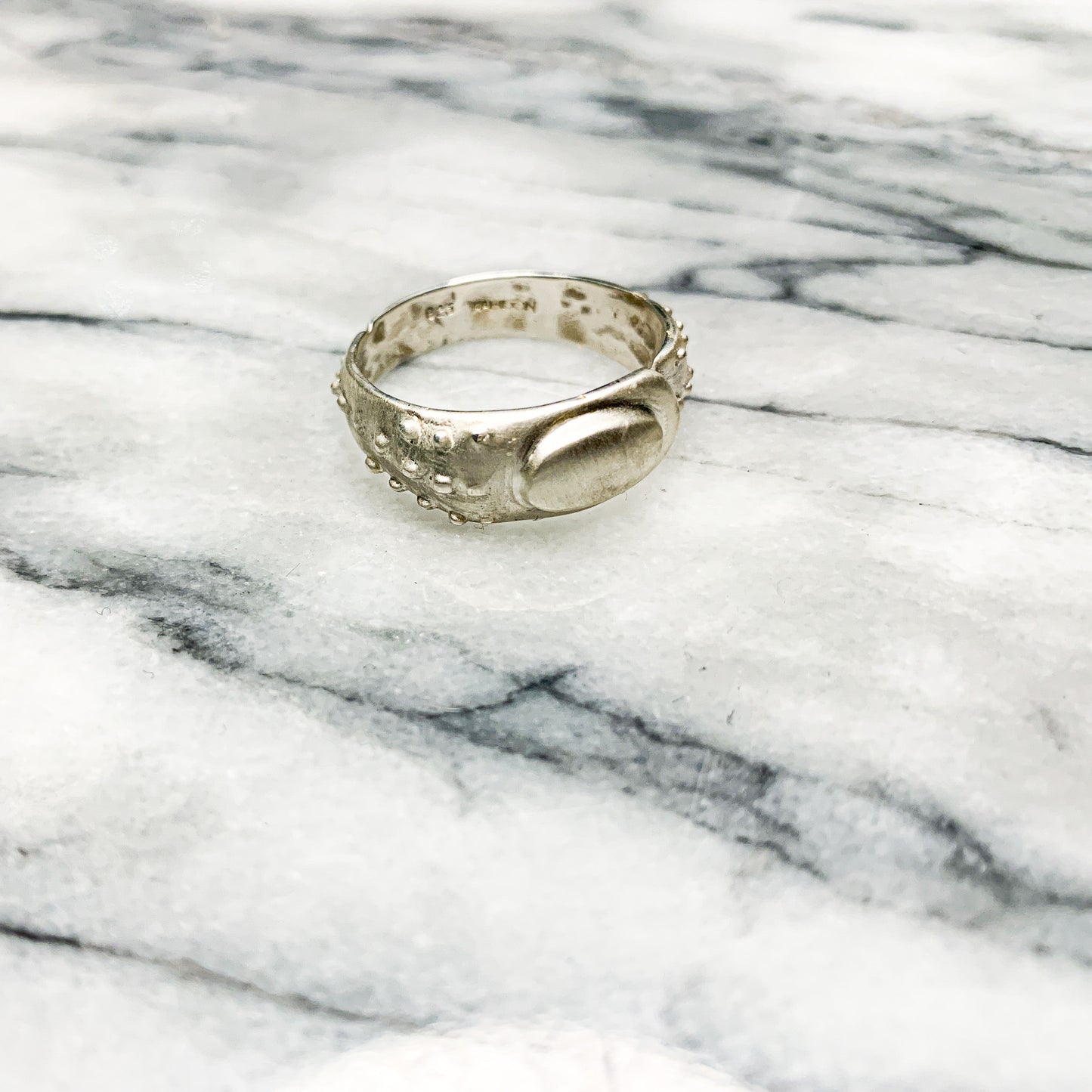 The Silver House Weevil Bug Ring