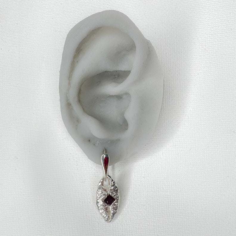 Free-Hand banana Leaf Earrings Set