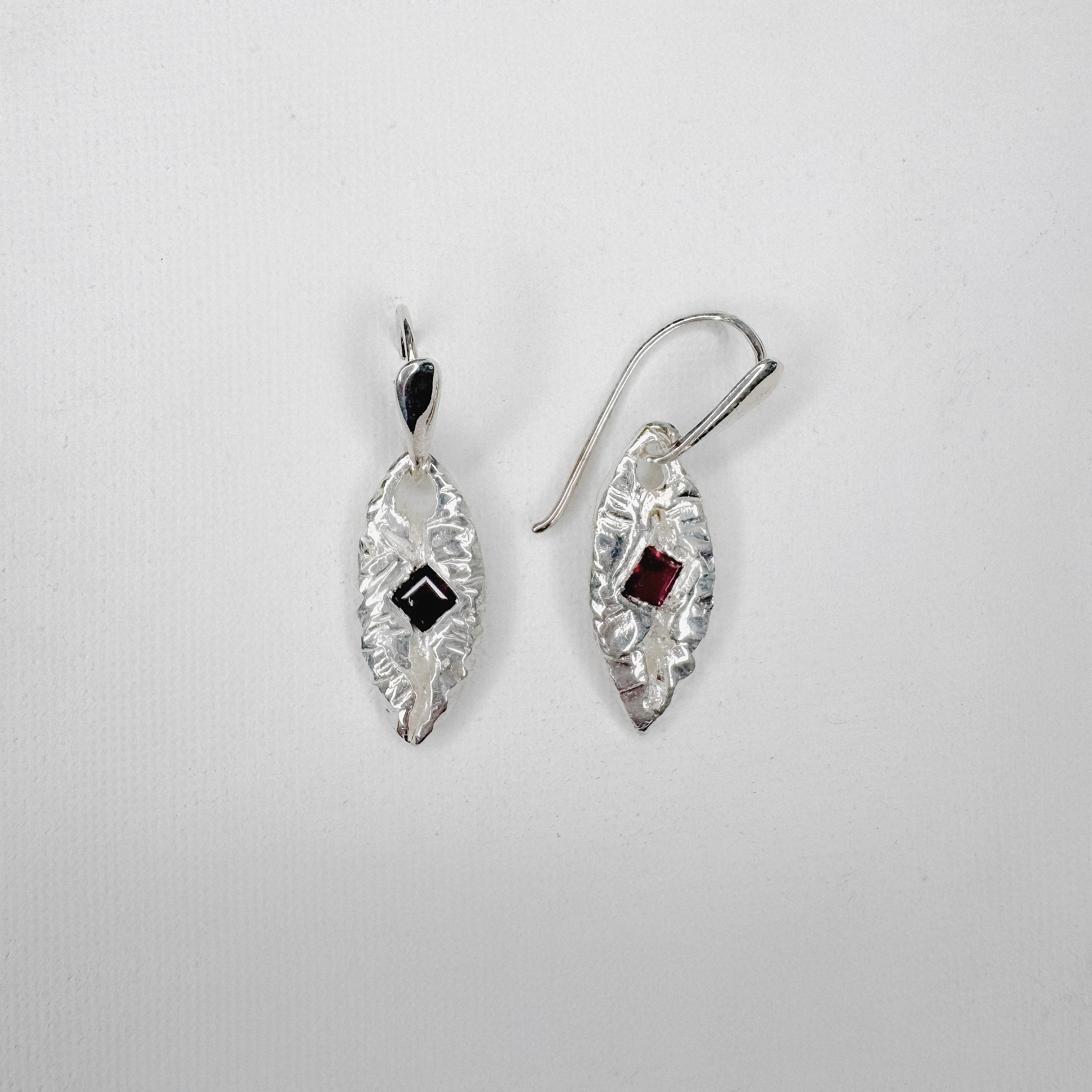 Free-Hand banana Leaf Earrings Set