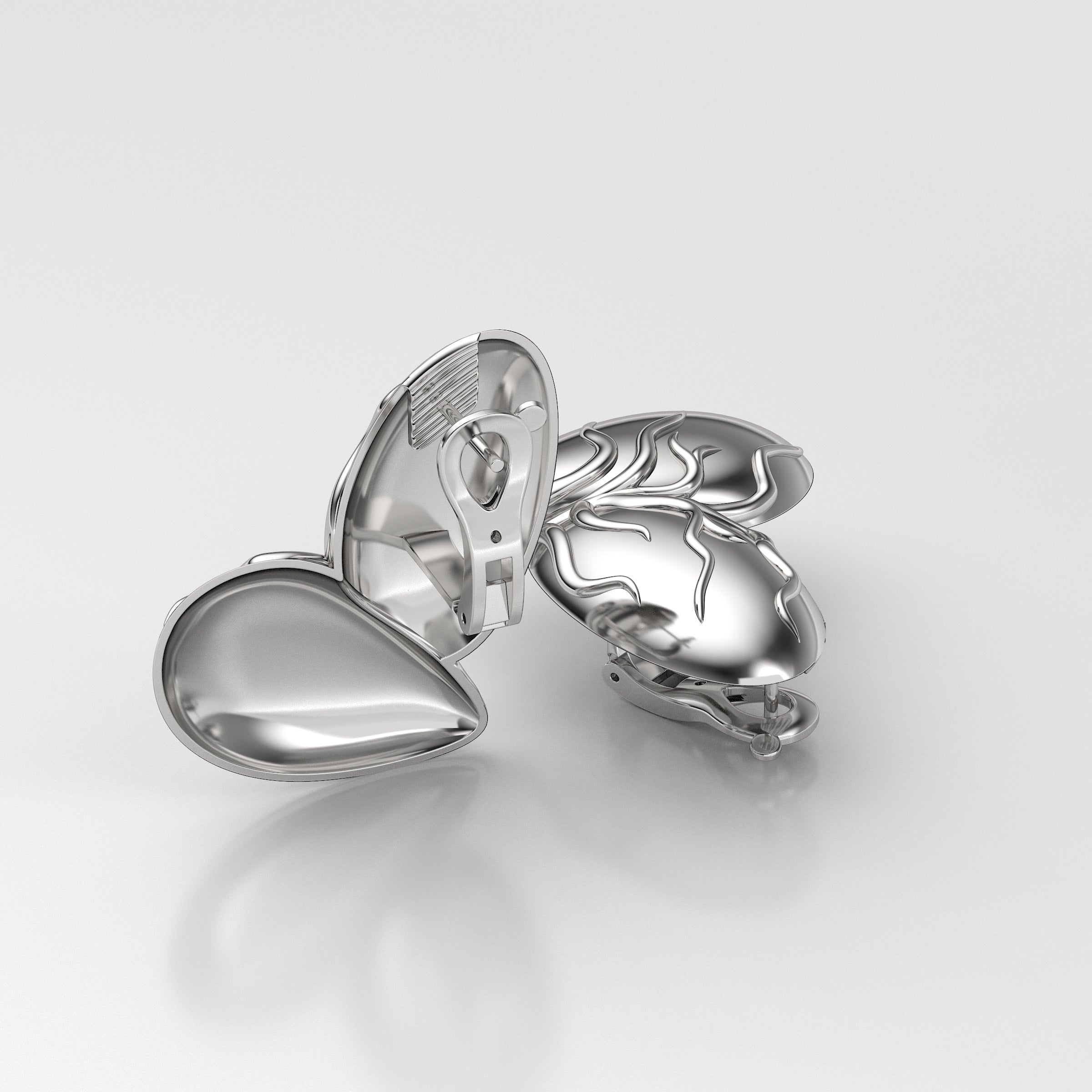 Jumbo Veiny Heart Earrings