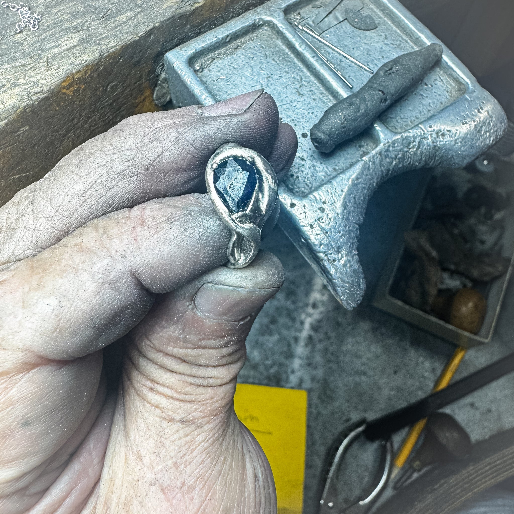 Custom Free -Hand Engagement Ring For Him