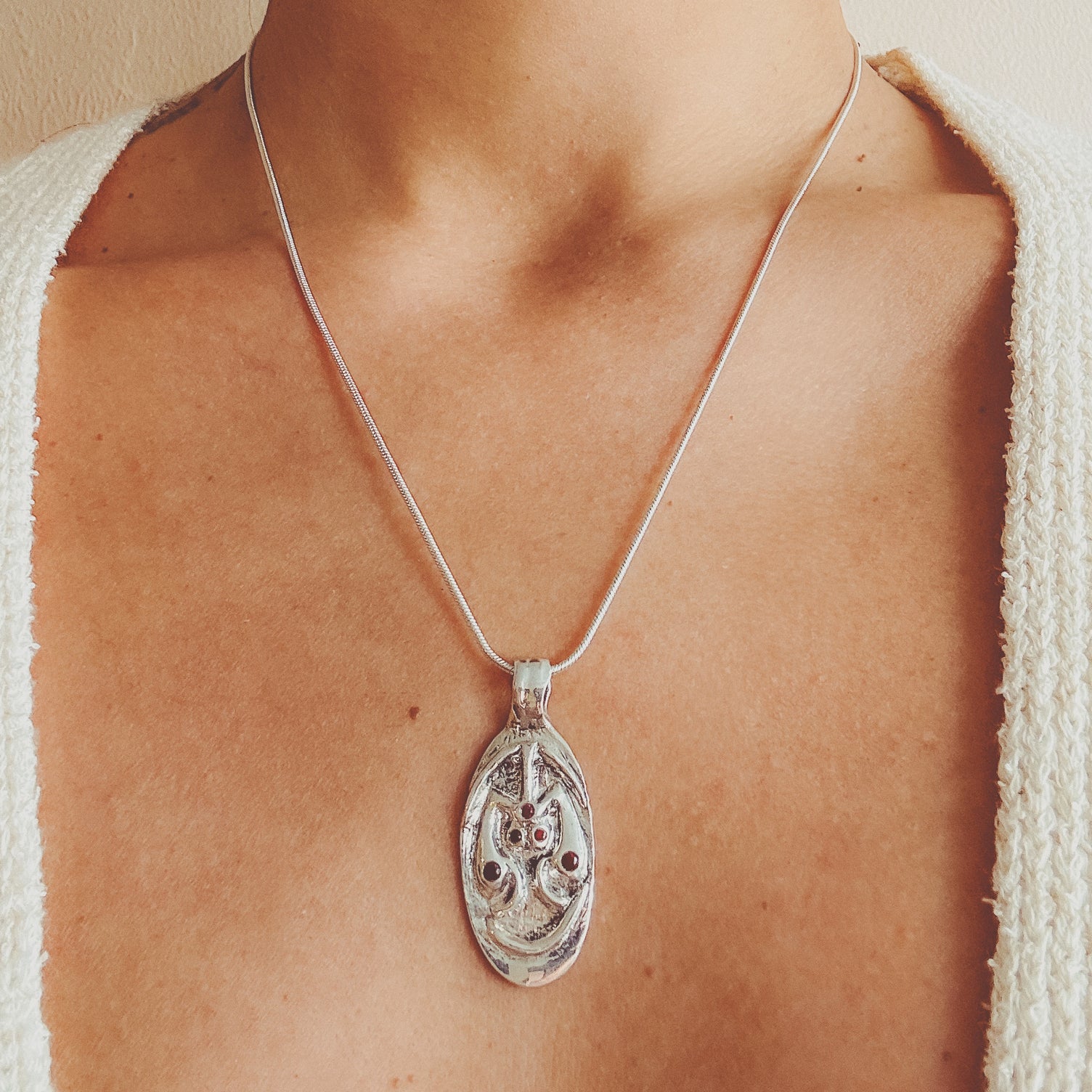 Aries Bug Head Charm Necklace