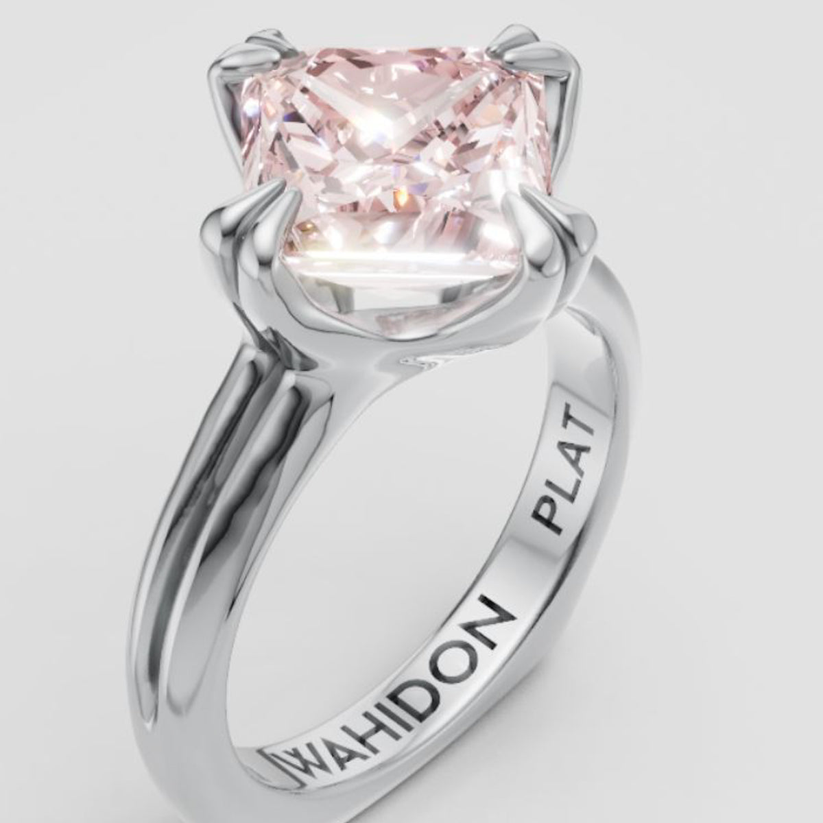 Princess-Cut Engagement Ring in Platinum