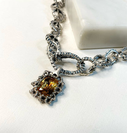 Gypsy Moth Citrine Necklace