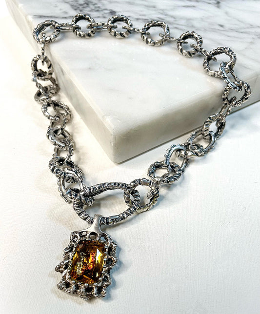 Gypsy Moth Citrine Necklace