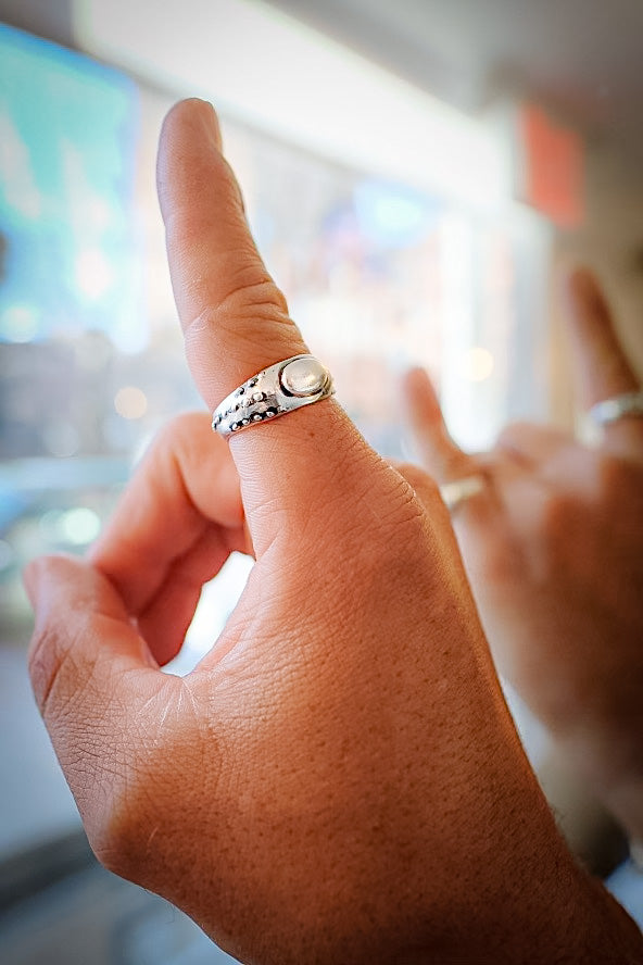 The Silver House Weevil Bug Ring