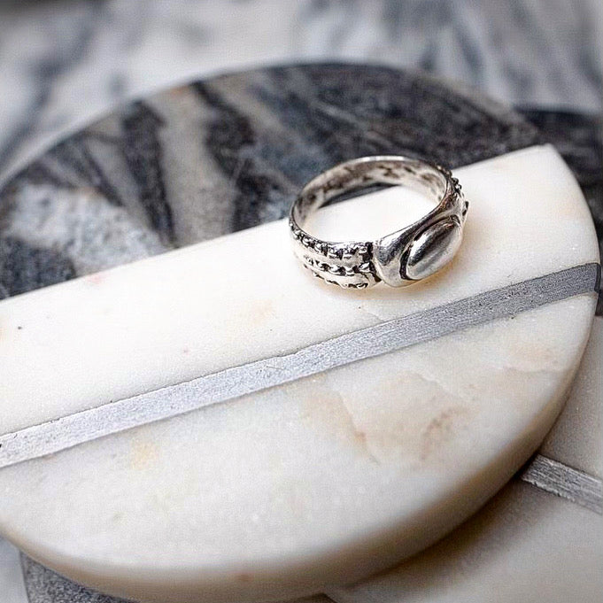 The Silver House Weevil Bug Ring