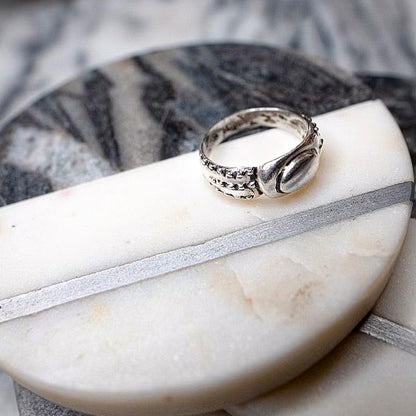 The Silver House Weevil Bug Ring